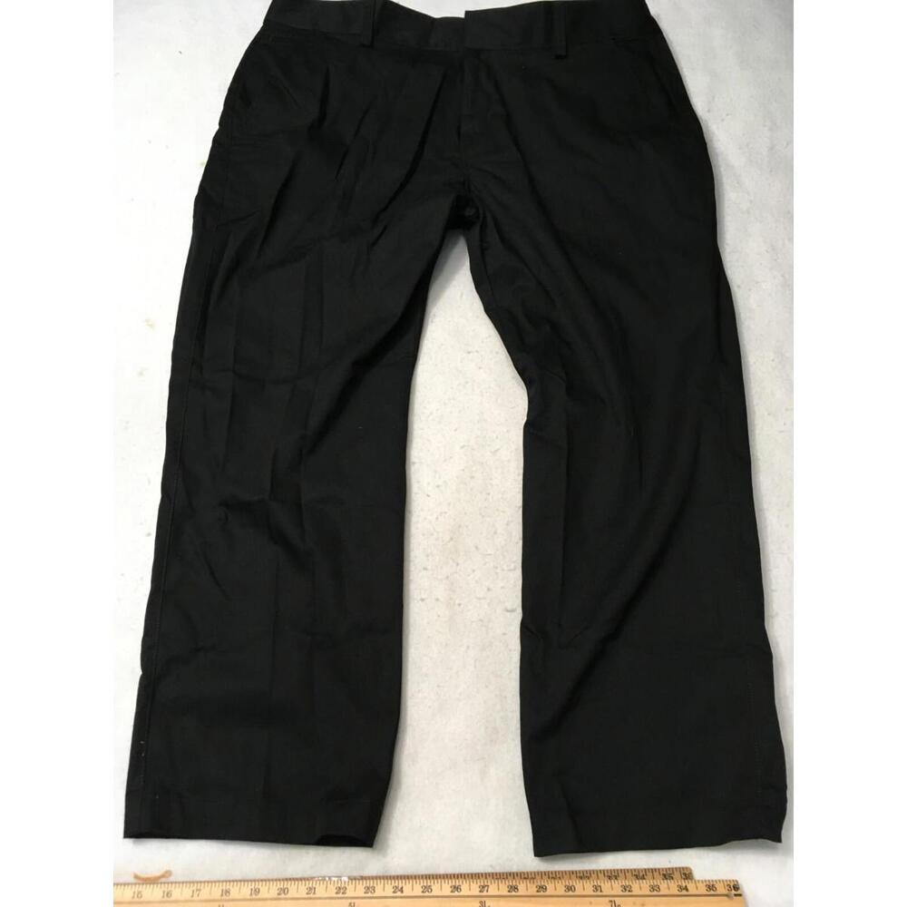 Tesla Men's Black Chino Work Uniform Pants Flat From Size 42 X 30